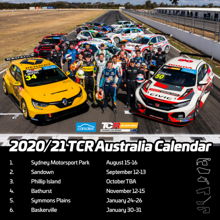 SIX EVENT 2020/21 CALENDAR CONFIRMED FOR TCR AUSTRALIA TCR Australia